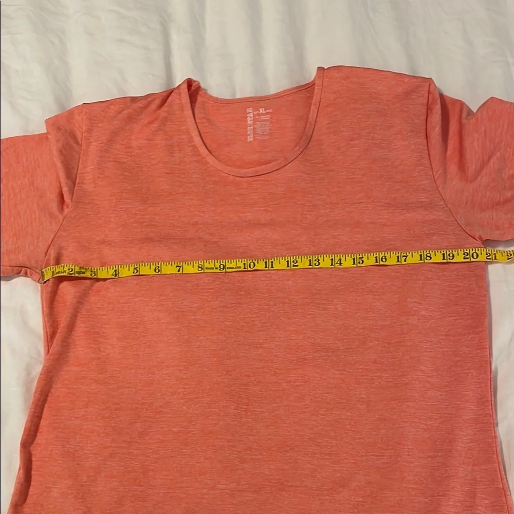 Orange Short Sleeve Tee with Crew Neck - Picture 3 of 5